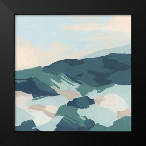 Sea Glass Valley II Black Modern Wood Framed Art Print by Vess, June Erica