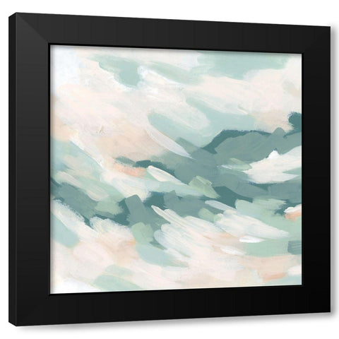 Seafoam Cloudbank I Black Modern Wood Framed Art Print with Double Matting by Vess, June Erica