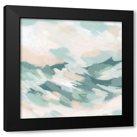 Seafoam Cloudbank II Black Modern Wood Framed Art Print by Vess, June Erica