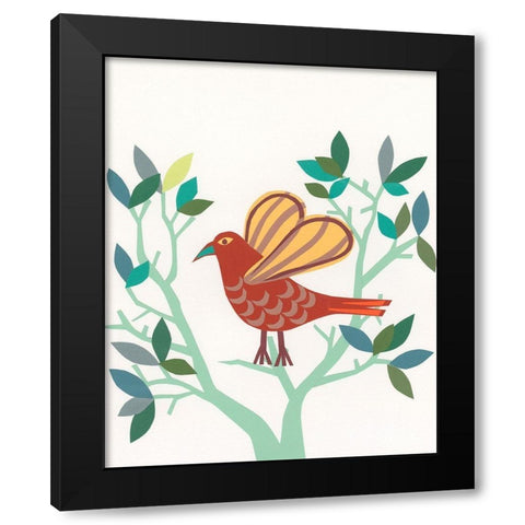 Whitty Bird I Black Modern Wood Framed Art Print with Double Matting by Moore, Regina