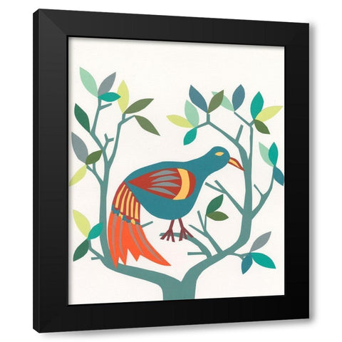 Whitty Bird II Black Modern Wood Framed Art Print with Double Matting by Moore, Regina