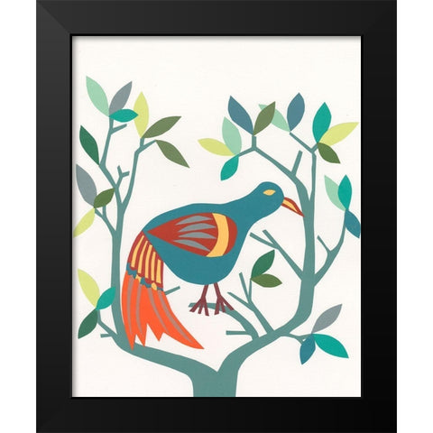 Whitty Bird II Black Modern Wood Framed Art Print by Moore, Regina