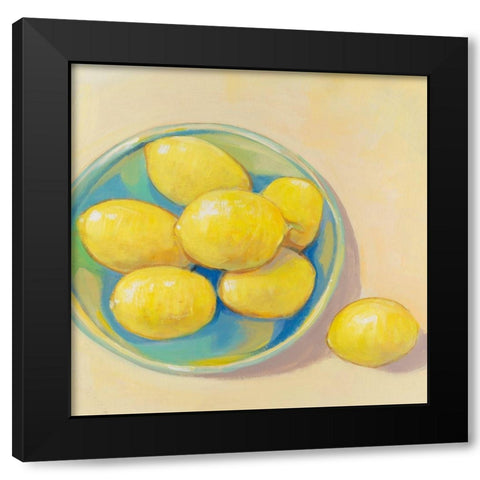 Fruit Bowl Trio I Black Modern Wood Framed Art Print with Double Matting by OToole, Tim