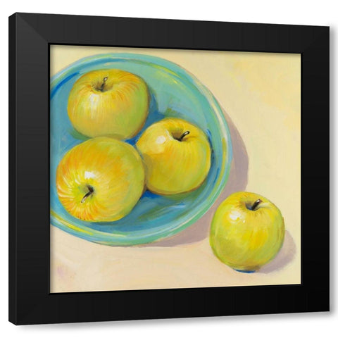 Fruit Bowl Trio II Black Modern Wood Framed Art Print with Double Matting by OToole, Tim