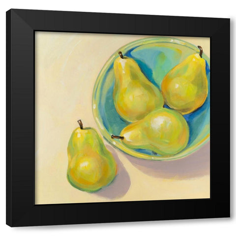 Fruit Bowl Trio III Black Modern Wood Framed Art Print by OToole, Tim