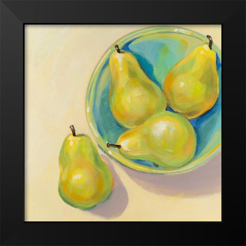 Fruit Bowl Trio III Black Modern Wood Framed Art Print by OToole, Tim