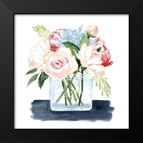 Loose Watercolor Bouquet I Black Modern Wood Framed Art Print by Popp, Grace