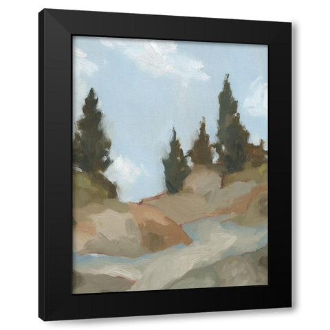 West Fork Hiking Trail II Black Modern Wood Framed Art Print with Double Matting by Green, Jacob