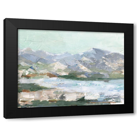 Pastel Mountain View I Black Modern Wood Framed Art Print with Double Matting by Harper, Ethan
