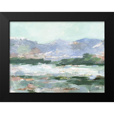 Pastel Mountain View II Black Modern Wood Framed Art Print by Harper, Ethan