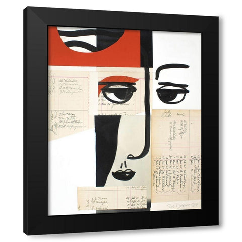 Faces of A Century III Black Modern Wood Framed Art Print with Double Matting by Delamater, Rob