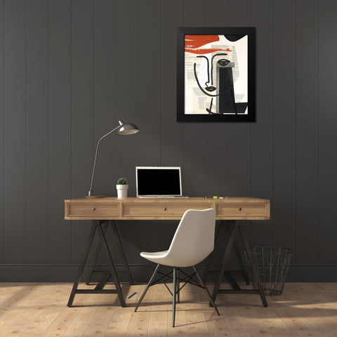 Faces of A Century VI Black Modern Wood Framed Art Print by Delamater, Rob