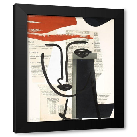 Faces of A Century VI Black Modern Wood Framed Art Print with Double Matting by Delamater, Rob