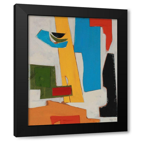 Andalusian Village Black Modern Wood Framed Art Print with Double Matting by Delamater, Rob