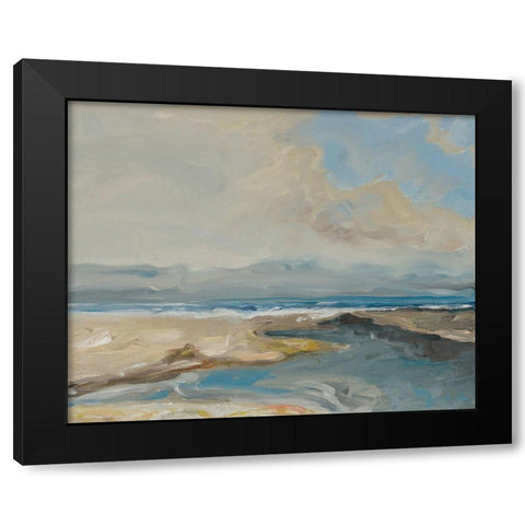 Lincoln Beach Black Modern Wood Framed Art Print with Double Matting by Delamater, Rob