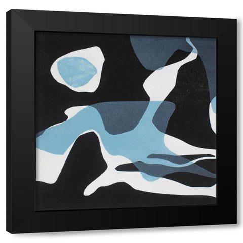 Rivers And Stones I Black Modern Wood Framed Art Print by Delamater, Rob