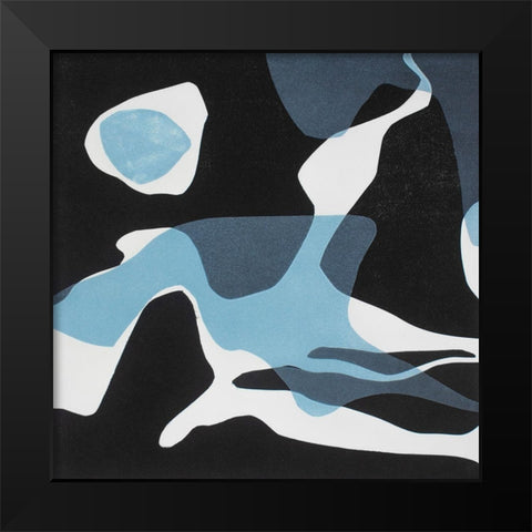 Rivers And Stones I Black Modern Wood Framed Art Print by Delamater, Rob