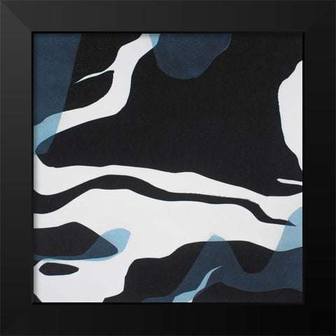 Rivers And Stones II Black Modern Wood Framed Art Print by Delamater, Rob
