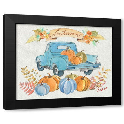 Happy Autumn II Black Modern Wood Framed Art Print with Double Matting by Moore, Regina