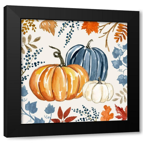 Autumn Pumpkin I Black Modern Wood Framed Art Print by Barnes, Victoria