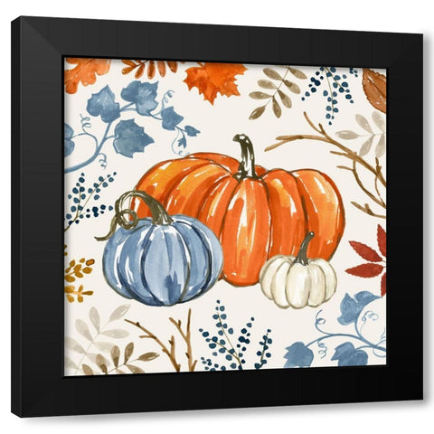 Autumn Pumpkin II Black Modern Wood Framed Art Print by Barnes, Victoria