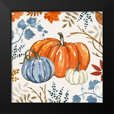 Autumn Pumpkin II Black Modern Wood Framed Art Print by Barnes, Victoria