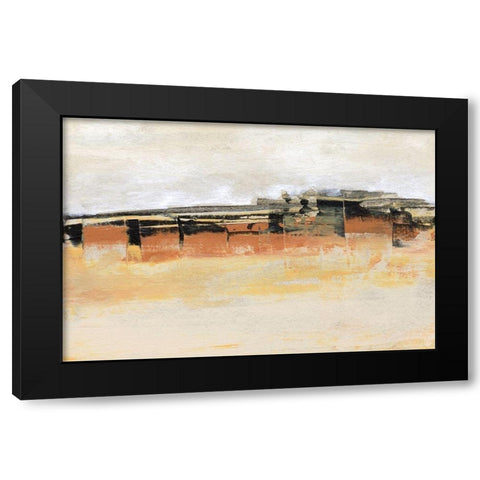 Bridges Ochre II Black Modern Wood Framed Art Print with Double Matting by Gordon, Sharon