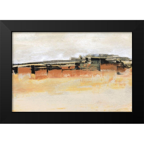 Bridges Ochre II Black Modern Wood Framed Art Print by Gordon, Sharon