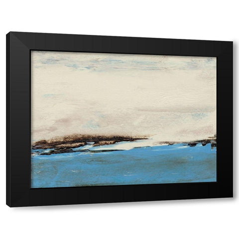Bridges Cyan II Black Modern Wood Framed Art Print by Gordon, Sharon
