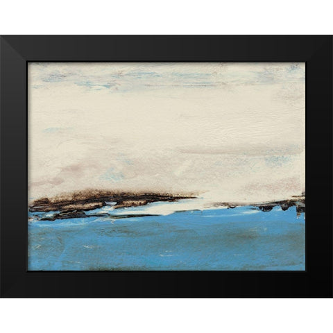 Bridges Cyan II Black Modern Wood Framed Art Print by Gordon, Sharon