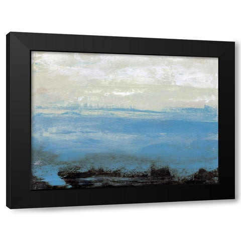 Bridges Cyan III Black Modern Wood Framed Art Print by Gordon, Sharon