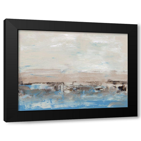 Bridges Cyan IV Black Modern Wood Framed Art Print by Gordon, Sharon