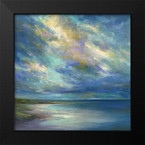 Drifting Winds Black Modern Wood Framed Art Print by Finch, Sheila