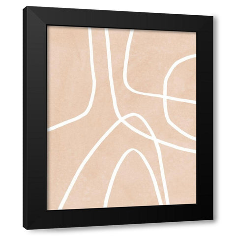 Clean Contour I Black Modern Wood Framed Art Print by Vess, June Erica