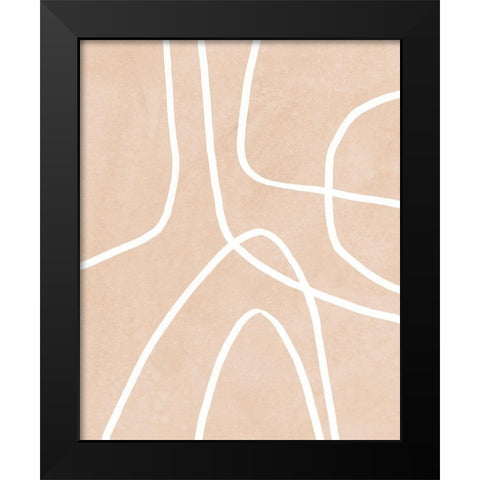 Clean Contour I Black Modern Wood Framed Art Print by Vess, June Erica