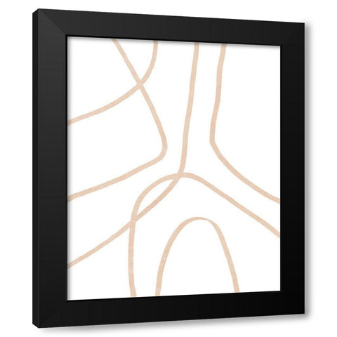 Clean Contour IV Black Modern Wood Framed Art Print by Vess, June Erica