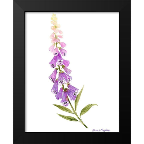 Annies Foxglove II Black Modern Wood Framed Art Print by Popp, Grace