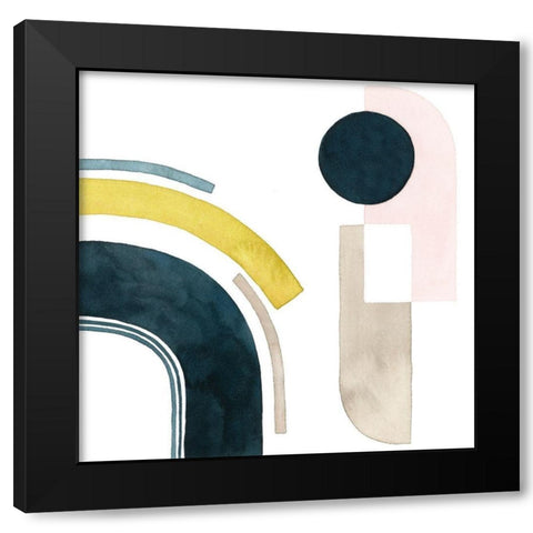 Shapely Minimum III Black Modern Wood Framed Art Print with Double Matting by Popp, Grace