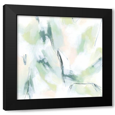 Mint Fissure I Black Modern Wood Framed Art Print with Double Matting by Vess, June Erica