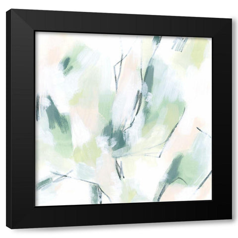 Mint Fissure II Black Modern Wood Framed Art Print with Double Matting by Vess, June Erica