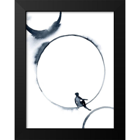 Woman in the Moon I Black Modern Wood Framed Art Print by Popp, Grace