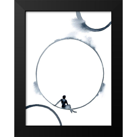 Woman in the Moon II Black Modern Wood Framed Art Print by Popp, Grace