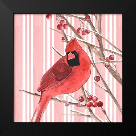 Winter Cardinal I Black Modern Wood Framed Art Print by Warren, Annie