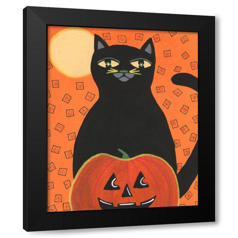 Halloween Fun V Black Modern Wood Framed Art Print with Double Matting by Moore, Regina