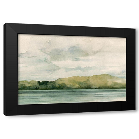 Riverside I Black Modern Wood Framed Art Print with Double Matting by Caroline, Emma