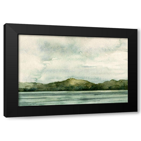 Riverside II Black Modern Wood Framed Art Print by Caroline, Emma