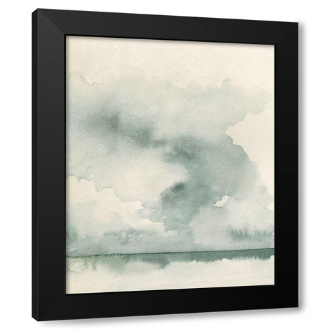 Ocean Impression II Black Modern Wood Framed Art Print by Caroline, Emma