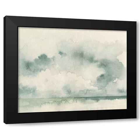 Ocean Impression III Black Modern Wood Framed Art Print with Double Matting by Caroline, Emma
