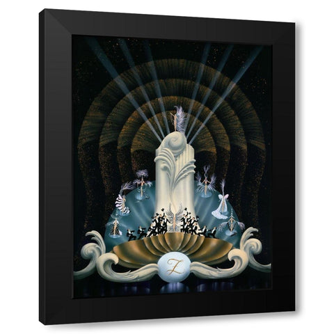 Tranquility Black Modern Wood Framed Art Print by Hoppe, Robert
