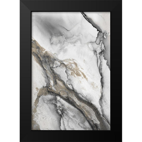 Abstract Ink Fantasy II Black Modern Wood Framed Art Print by Haase, Andrea